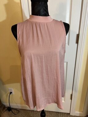 a new day Blush Pink Mock Neck Sleeveless Tank